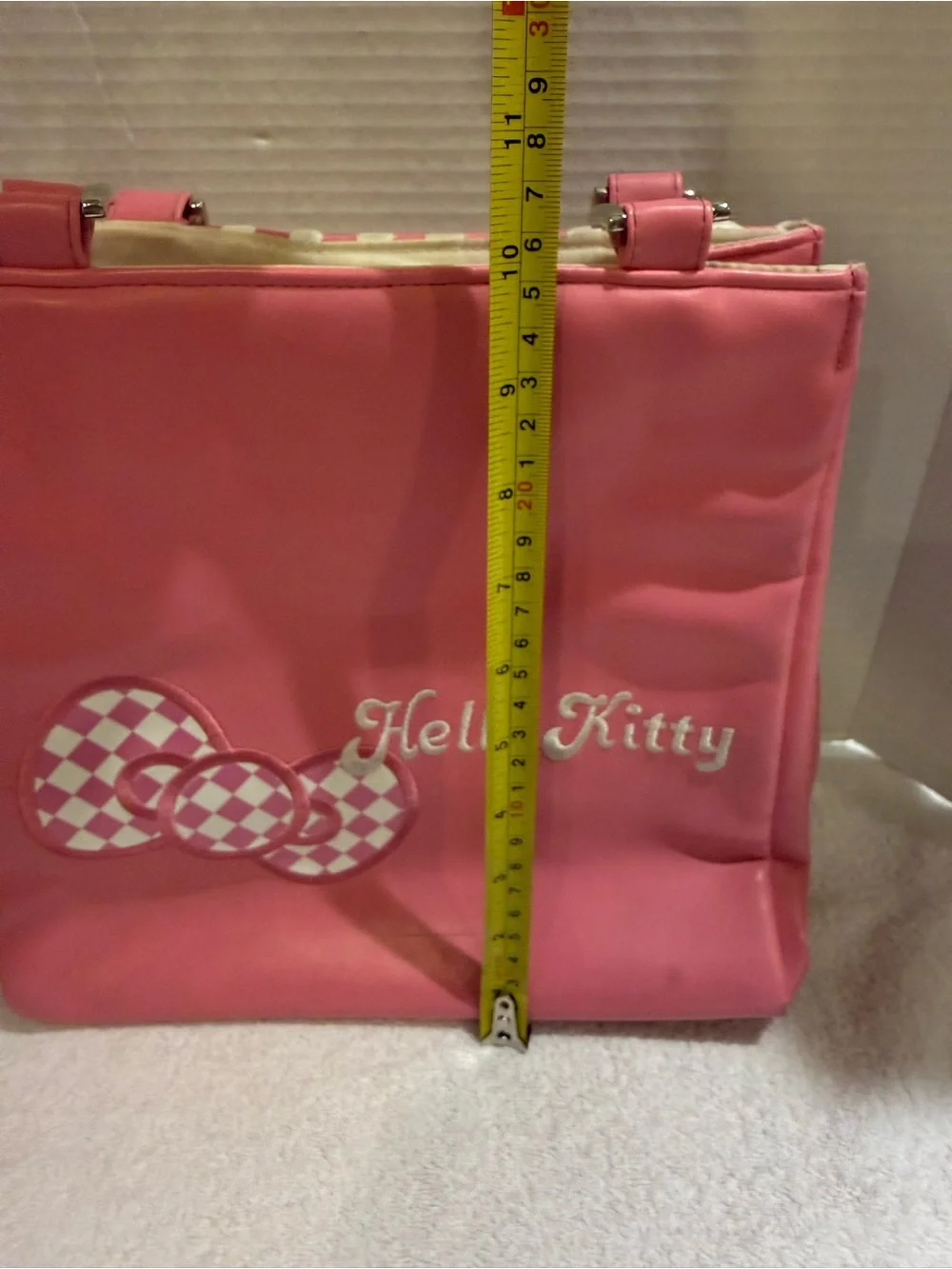 Hello Kitty Checkered Pink And White Bag-Vintage Sanrio Spring 2007 Collection